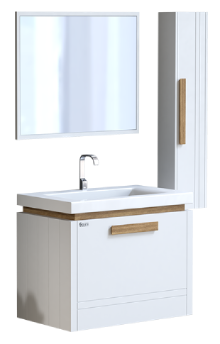 Wood and PVC vanity cabinet model D-8001